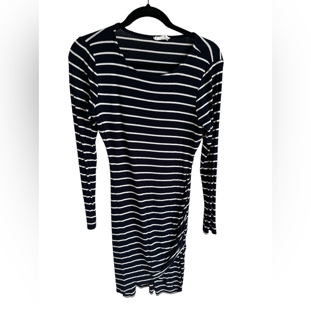 Amelia James Navy/White Ruching Dress